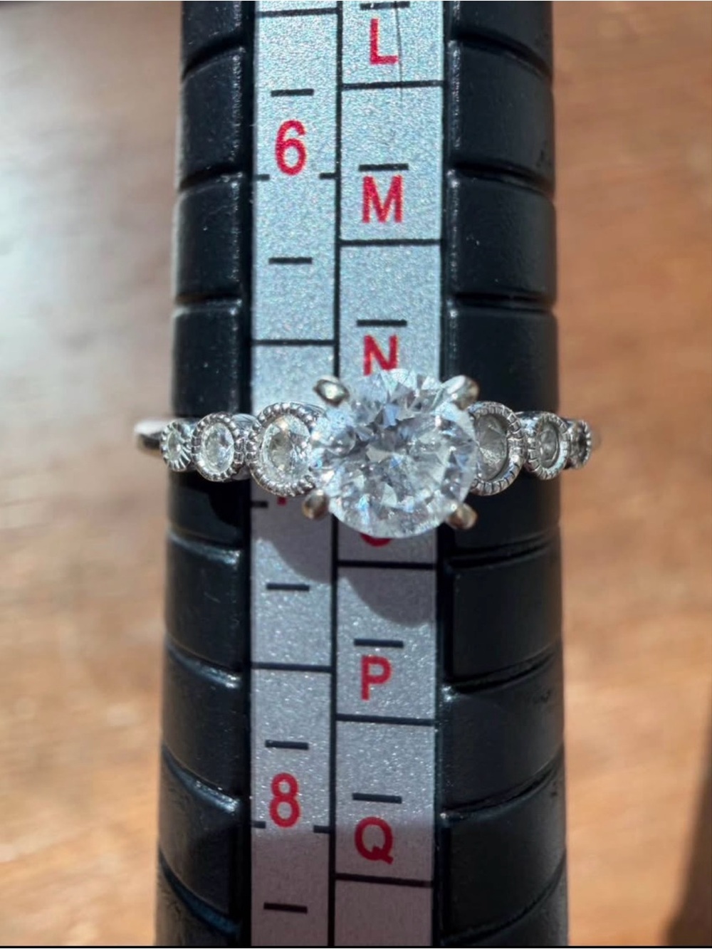 14k White Gold Engagement Ring - 0.4 ct diamonds